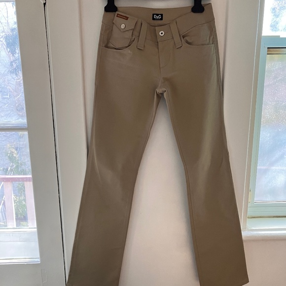 NEW D&G KHAKI BOOTCUT TROUSER - Picture 5 of 14